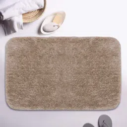 BIANCA Ultra-Soft Fluffy Bath Mat With Non-Slip Rubber Backing -1pc Large (plush) solid-khaki-picture-46