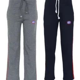 Vimal Jonney Kids Multicolor Mid Rise Trackpants - Pack of 2-image-13