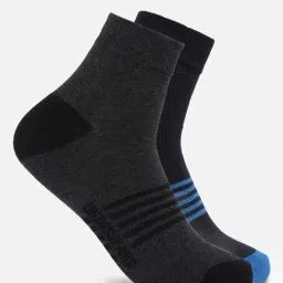 UnderJeans by Spykar Grey & Navy Printed Socks - Pack of 2-picture-10