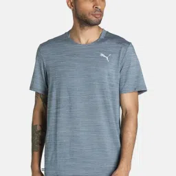 Puma Cloudspun Blue Melange Round Neck T-Shirt-image-78