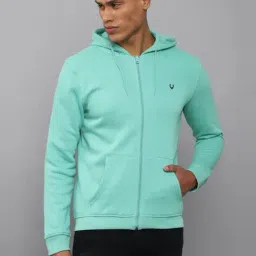 allen solly Men Blue Hooded Neck Full Sleeves Casual Sweatshirt-picture-14