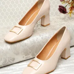 Flat n Heels Women's Beige Pump Shoes-picture-42
