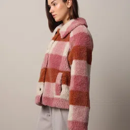 Only Pink & Brown Checks Jacket image 4
