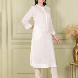 W White Straight Kurta image 4