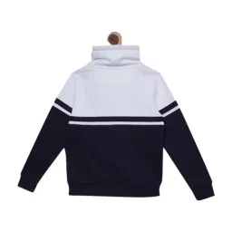 Red Tape Kids White Color Block Pattern Sweatshirt image 2