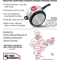 Hawkins Hevibase Silver Aluminium 8 L Pressure Cooker - Set of 1 image 3