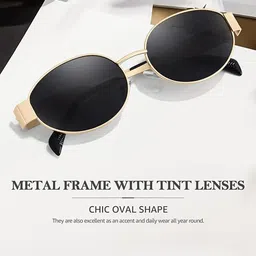 HAYDEN haiza Unisex Oval Sunglasses with UV Protected Lens image 2