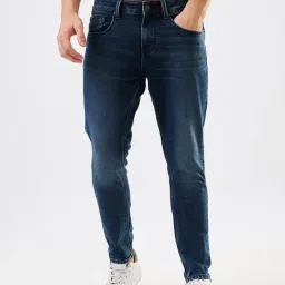 Spykar Men Slim Fit Mid Rise Cotton Stretch Casual Jeans-picture-10