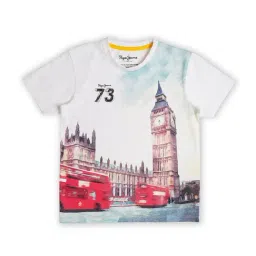Pepe Jeans Kids White Graphic Print T-Shirt-picture-15