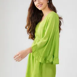 HERE&NOW Women Viscose Rayon Fit and Flare Dresses image 4