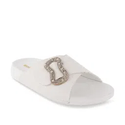 Rocia by Regal Women's White Casual Sandals image 2