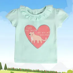 MINIKLUB Green Baby Girls Short Sleeve Knit Top-image-47
