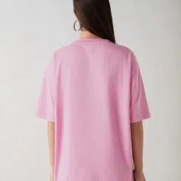 Bewakoof Pink Graphic T-Shirt image 2