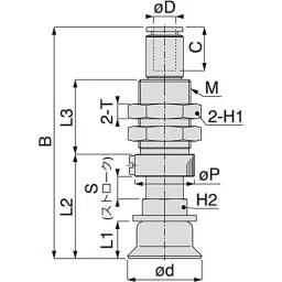 PISCO Vacuum Pad Standard Type (Pad Material Nitrile) 20 mm, VPC20-6RN-4J image 2