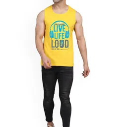 SLOWLORIS Men Pack of 2 Printed Bio-Wash Combed Cotton Innerwear Vests image 3