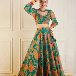 Shae by SASSAFRAS Printed Ready to Wear Lehenga & image 1