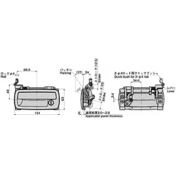 TAKIGEN Cabin Outer Handle Zinc Alloy Chrome Plating, A-885-1-2-R-picture-44