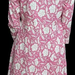 KALINI Women Floral Printed Regular Mirror Work Pure Cotton Kurta with Palazzos & Dupatta image 2