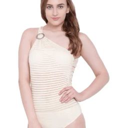 La Intimo Beige Striped Monokini Swimsuit-picture-32