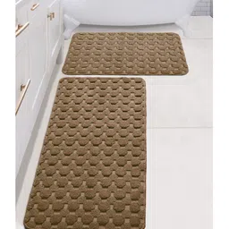 Saral Home  Yano Cotton Antiskid Bath Mat & Runner Brown-picture-15