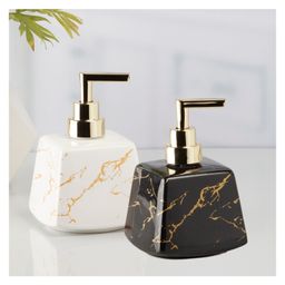 Kookee Ceramic Soap Dispenser handwash Pump for Bathroom, Set of 2, Multicolor (10517)300 ml-picture-17