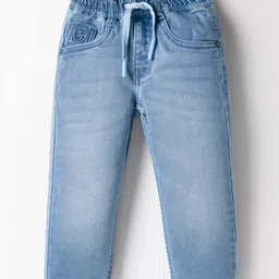 RUFF Denim Woven Full Length Washed Jeans - Light Blue-picture-19