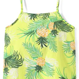 Pine Kids Poplin Woven Singlet Sleeves Top with Pineapple Print - Yellow image 2