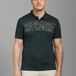 Louis Philippe Sport Men Printed Polo Collar Pockets Slim Fit T-shirt-picture-40