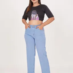 KASHISHIYA Women Loose Relaxed Fit Mid Rise Stretchable Jeans-picture-16