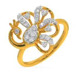 Kisna Diamond & Gold Jewellery Luciana 14k (585) Diamond & Gold Ring For Women-picture-19