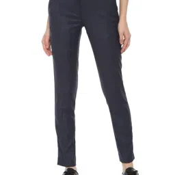 Solly by Allen Solly Blue Regular Fit Trousers-image-80