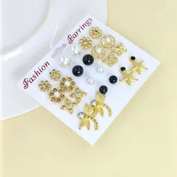Honbon Women Gold Earrings-picture-24
