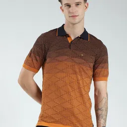 Monte Carlo Men Abstract Printed Polo Collar Cotton T-shirt image 1