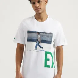 United Colors Of Benetton White Cotton Relaxed Fit Printed T-Shirt-image-21