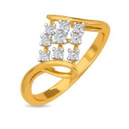 Kisna Diamond & Gold Jewellery Shayna 14k (585) Diamond & Gold Ring For Women-image-37
