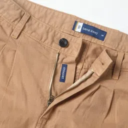 Bene Kleed Beige Cotton SolidTrousers image 4