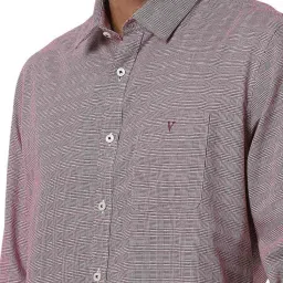 Van Heusen Purple Cotton Slim Fit Checks Shirt image 4
