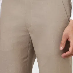 Van Heusen brown Solid Trousers image 4