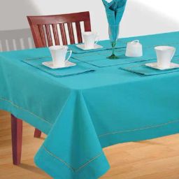 Swayam Sky Blue Cotton 200 TC 4 Seater Table Cover - Set of 1-image-58