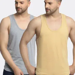 Friskers Multi Cotton Slim Fit Vest - Pack of 2-picture-32