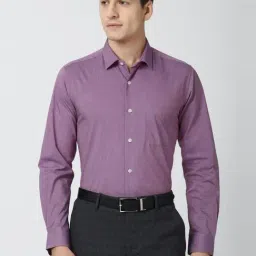 Peter England Purple Slim Fit Shirt-picture-32