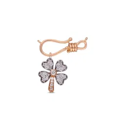 c. krishniah chetty group crash.club By CKC 18k Gold & Diamond Lucky Clover with Wire Hook Design Pendant image 4