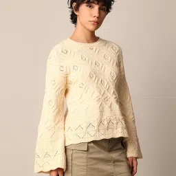 Only Cream Self Design Pullover image 4