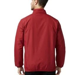 Zeel Maroon Polyester Solid Relaxed fit Windbreaker Jacket image 4