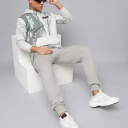 Free Authority Grey Regular Fit Printed Joggers image 4