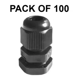IB BASICS PG Glands PVC Black PG 21 Thread (Pack of 100) image 2