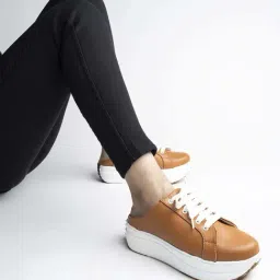 Shoetopia Kids Tan & White Casual Sneakers-image-24