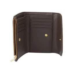 Carlton London Brown Textured Small Tri-Fold Wallet for Women image 4