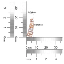 C. Krishniah Chetty Group Gold Geometric Grace Rose Staircase Earrings image 4