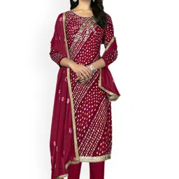 Maroosh Bandhani Printed Unstitched Dress Material-picture-11